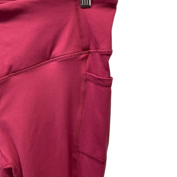 Gaiam Raspberry Pink Leggings with Pockets 7/8 Length M - Picture 2 of 7